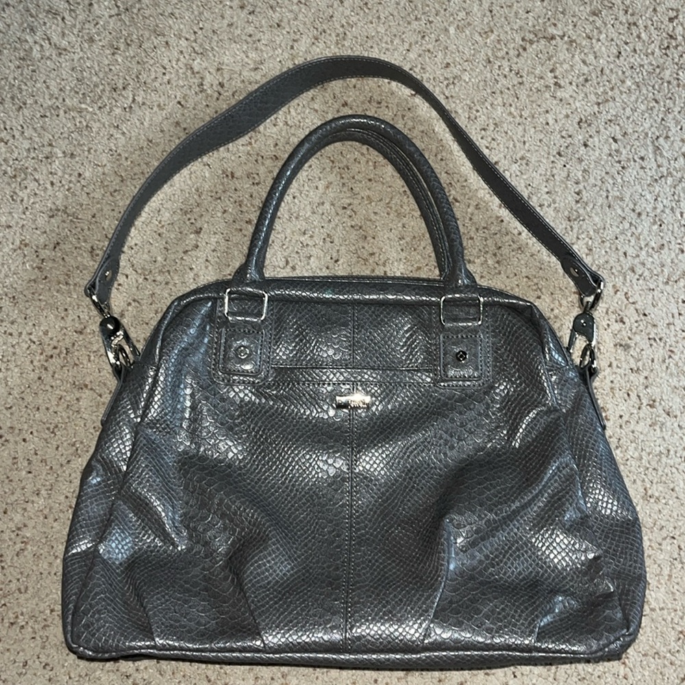 Jewel by Thirty-One Grey Snakeskin Purse
